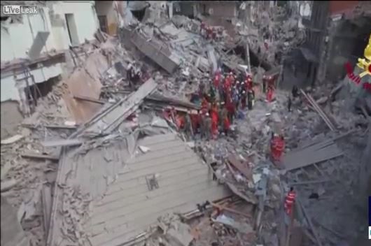 وسعت تخریب زلزله ایتالیا از چم پهپاد