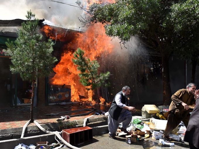 آتش سوزی شدید در بازار چوب کابل باعث صدمات شدید به این صنف در افغانستان شد