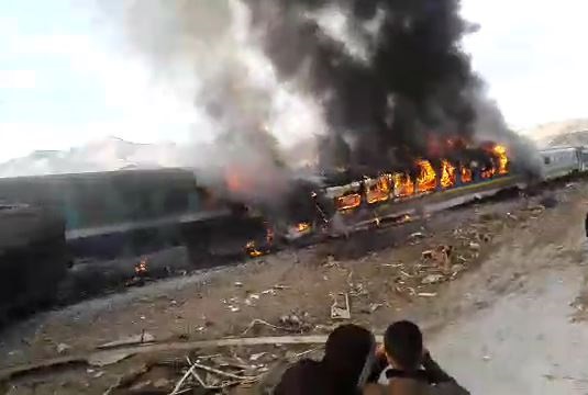 تصادف قطار در ایستگاه هفتخوان شاهرود