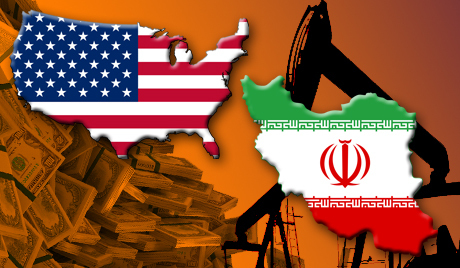 پرچم ایران و امریکا