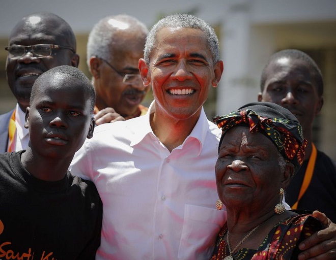 رییس جمهور سابق آمریکا باراک اوباما در مراسم افتتاحیه یک رویداد ورزشی در کنیا
