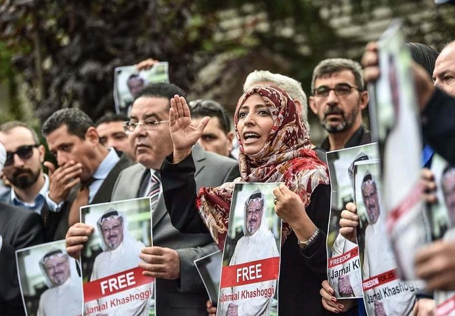 تظاهرات علیه قتل خاشقجی در استانبول