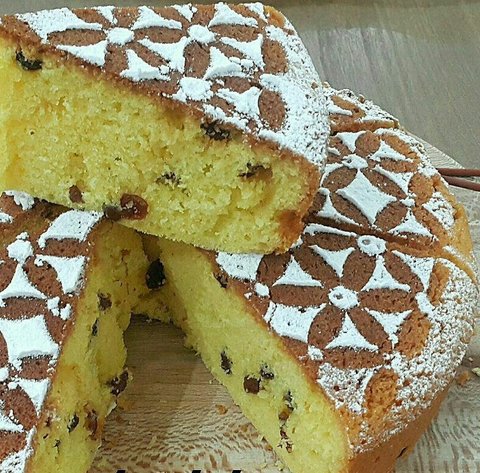 طرز تهیه کیک کشمشی و زعفرانی بدون فر | ناکت مهم در تهیه کیک وانیلی کشمشی