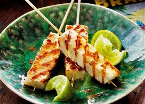 طرز تهیه سالاد پنیر کبابی با سبزیجات کبابی | نحوه تهیه سالاد تن ماهی و هالومی