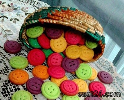 طرز تهیه شیرینی دکمه ای