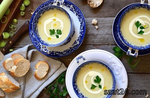 طرز تهیه سوپ کرم سیب زمینی