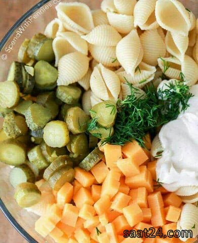 طرز تهیه سالاد پاستا آمریکایی