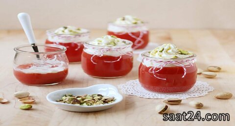 طرز تهیه پودینگ هندوانه