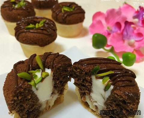 طرز تهیه مینی کیک شکلاتی پراتیک