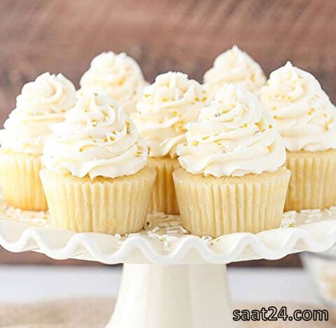 طرز تهیه کاپ کیک با خامه صبحانه