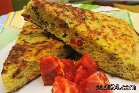 طرز تهیه کوکو قارچ و جعفری