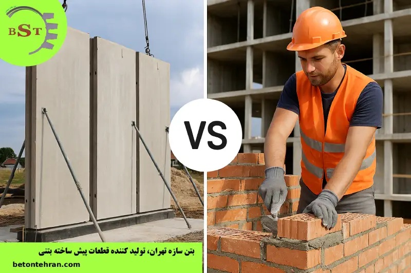 مقایسه دیوار پیش ساخته با دیوار سنتی