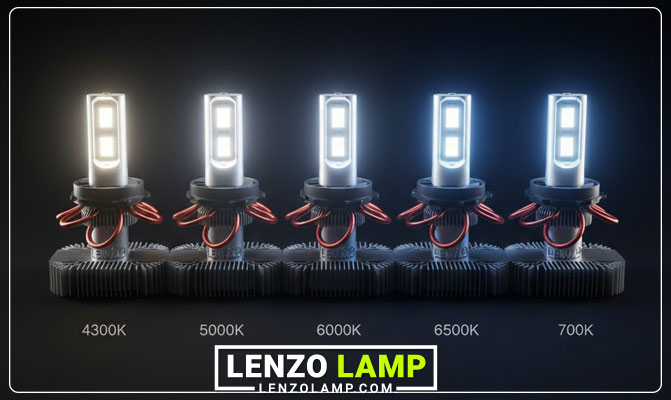 رنگ نور هدلایت خودرو