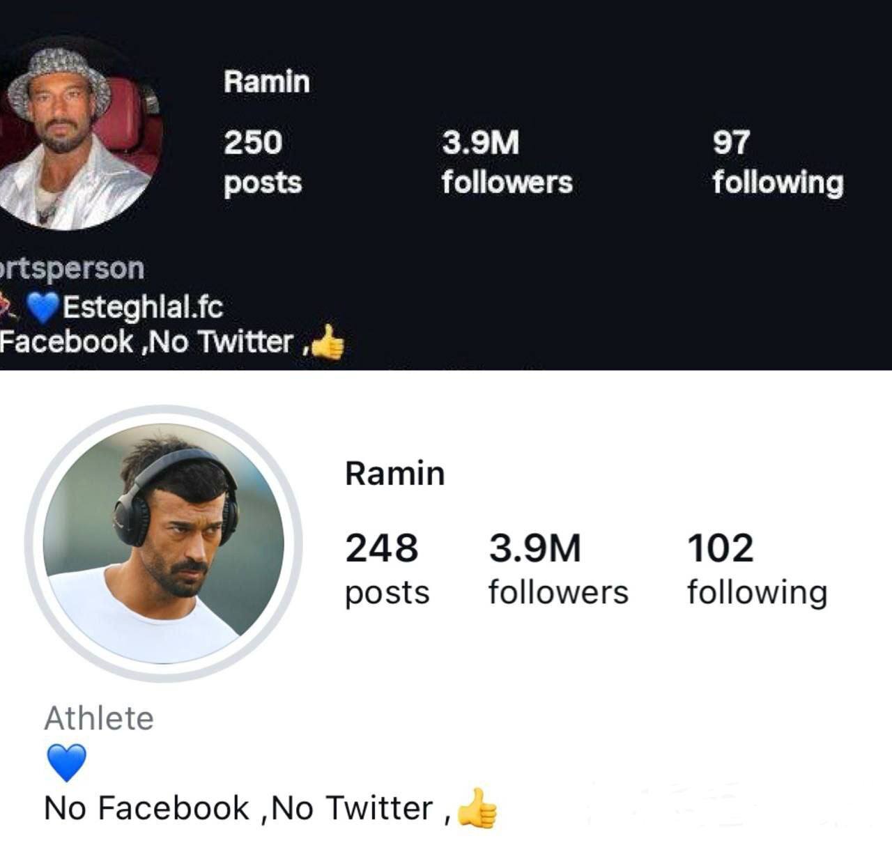 عکس اینستاگرام رضاییان