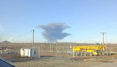 سوختن پالایشگاه نفت در روسیه با حمله اوکراین