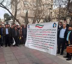 تجمع رانندگان استیجاری مقابل نهاد ریاست جمهوری