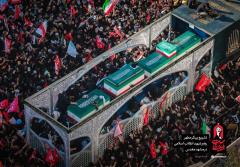 پایان تشییع تاریخی امام شهید در مشهد
