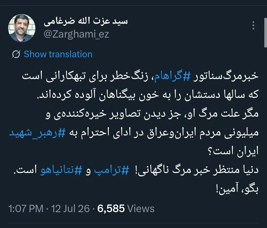 ضرغامی علت مرگ لیندسی گراهام را لو داد + عکس