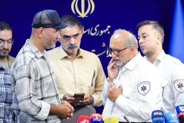 کنفرانس خبری جعفر میعادفر، رئيس اورژانس کشور