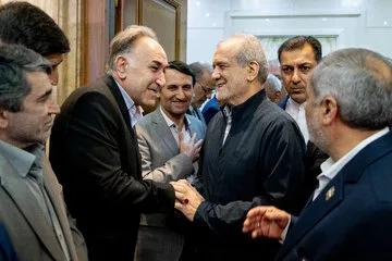 مسعود پزشکیان، رئیس جمهور در مراسم یادبود دولتمردان شهید