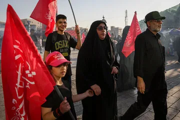 مراسم آیینی پیاده‌روی جاماندگان اربعین حسینی - تهران
