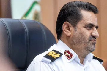 کنفرانس خبری سردار ابوالفضل موسوی‌پور، رئیس پلیس راهور تهران بزرگ