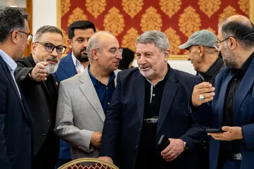 الیاس حضرتی، رئیس شورای اطلاع رسانی دولت در نشست صمیمی وزیر جهاد کشاورزی با خبرنگاران