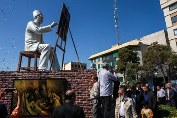 مراسم رونمایی از مجسمه کمال‌الملک