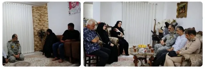 دیدار فرمانده نیروی دریایی ارتش با خانواده شهدای جنگ رمضان
