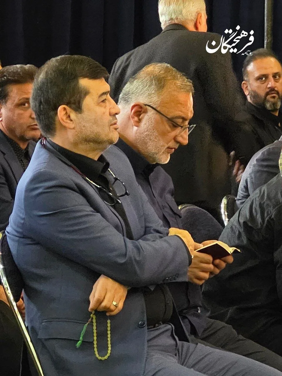 مسئولان دولت پزشکیان در مراسم چهلم رهبر شهید/ وزیر ارتباطات و رئیس کل بانک مرکزی در یک قاب + تصاویر