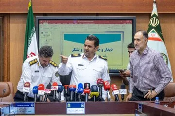 کنفرانس خبری سردار ابوالفضل موسوی‌پور، رئیس پلیس راهور تهران بزرگ