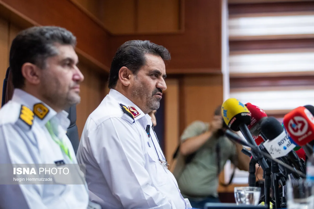سردار ابوالفضل موسوی پور، رئیس پلیس راهور تهران در نشست خبری