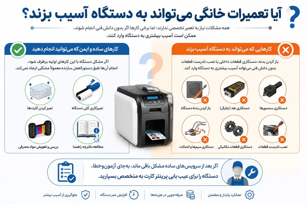 تفاوت سرویس و تعمیر پرینتر کارت