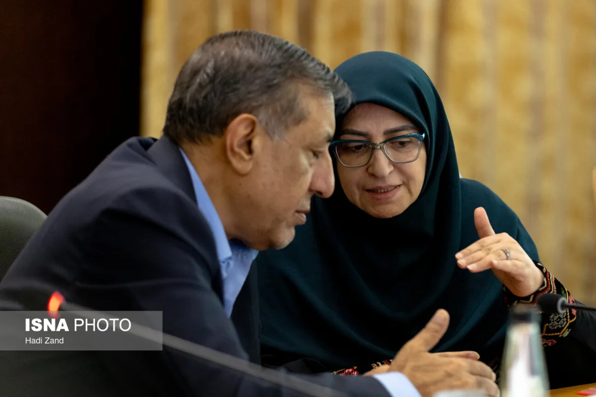 محمدجعفر قائم پناه، معاون اجرایی رییس جمهور و شینا انصاری، رییس سازمان حفاظت محیط زیست در پانزدهمین جلسه کارگروه ملی کاهش آلودگی هوا