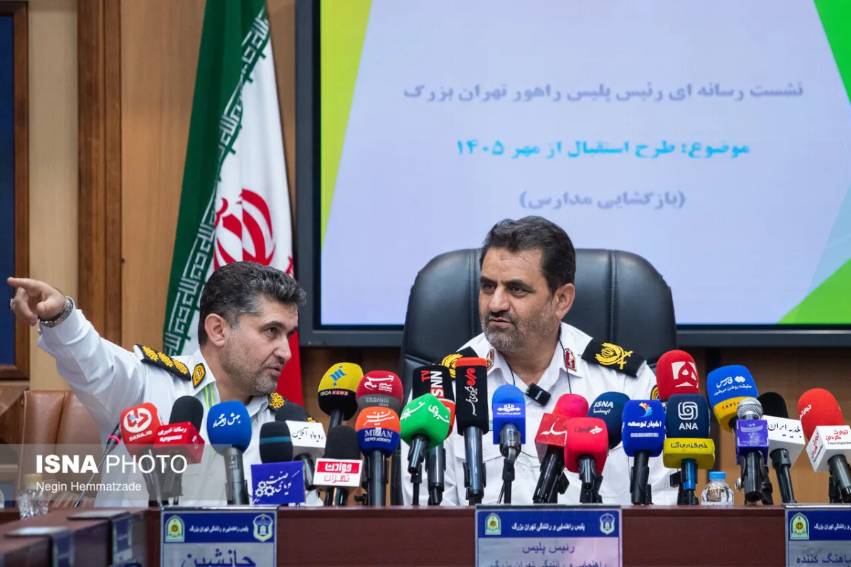 سردار ابوالفضل موسوی پور، رئیس پلیس راهور تهران در نشست خبری