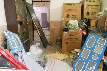 آسیب‌های ناشی از حمله آمریکا به یک منطقه مسکونی در شهرستان سیریک