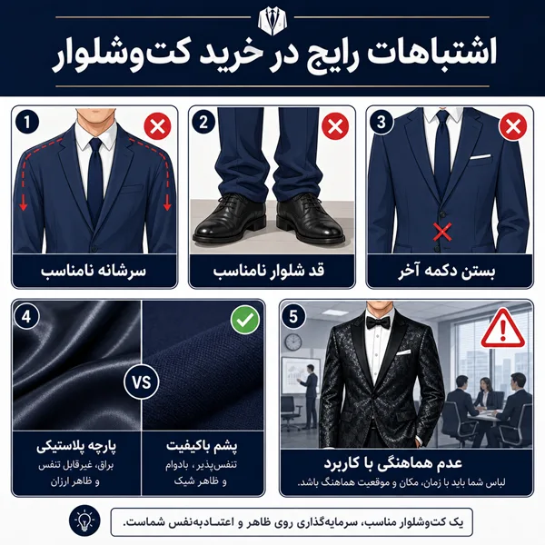 اشتباهات رایج هنگام خرید کت و شلوار