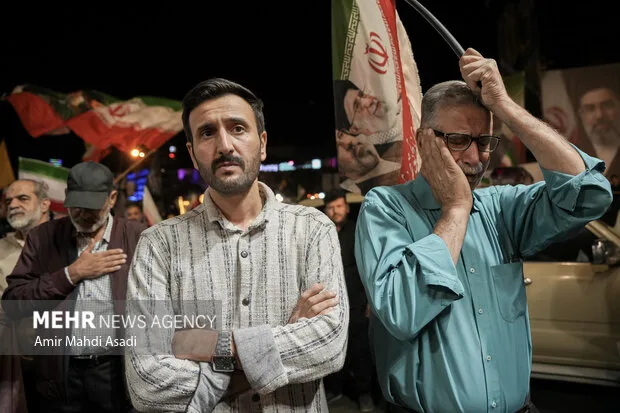 مراسم وداع با پیکر مطهر سردار شهید «حسین ظریفی» در اجتماعات شبانه مشهد