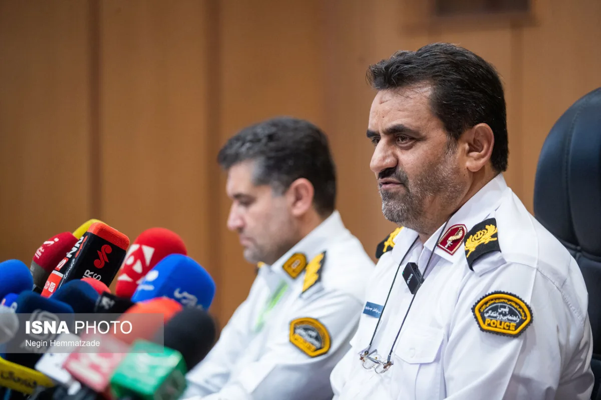 سردار ابوالفضل موسوی پور، رئیس پلیس راهور تهران در نشست خبری