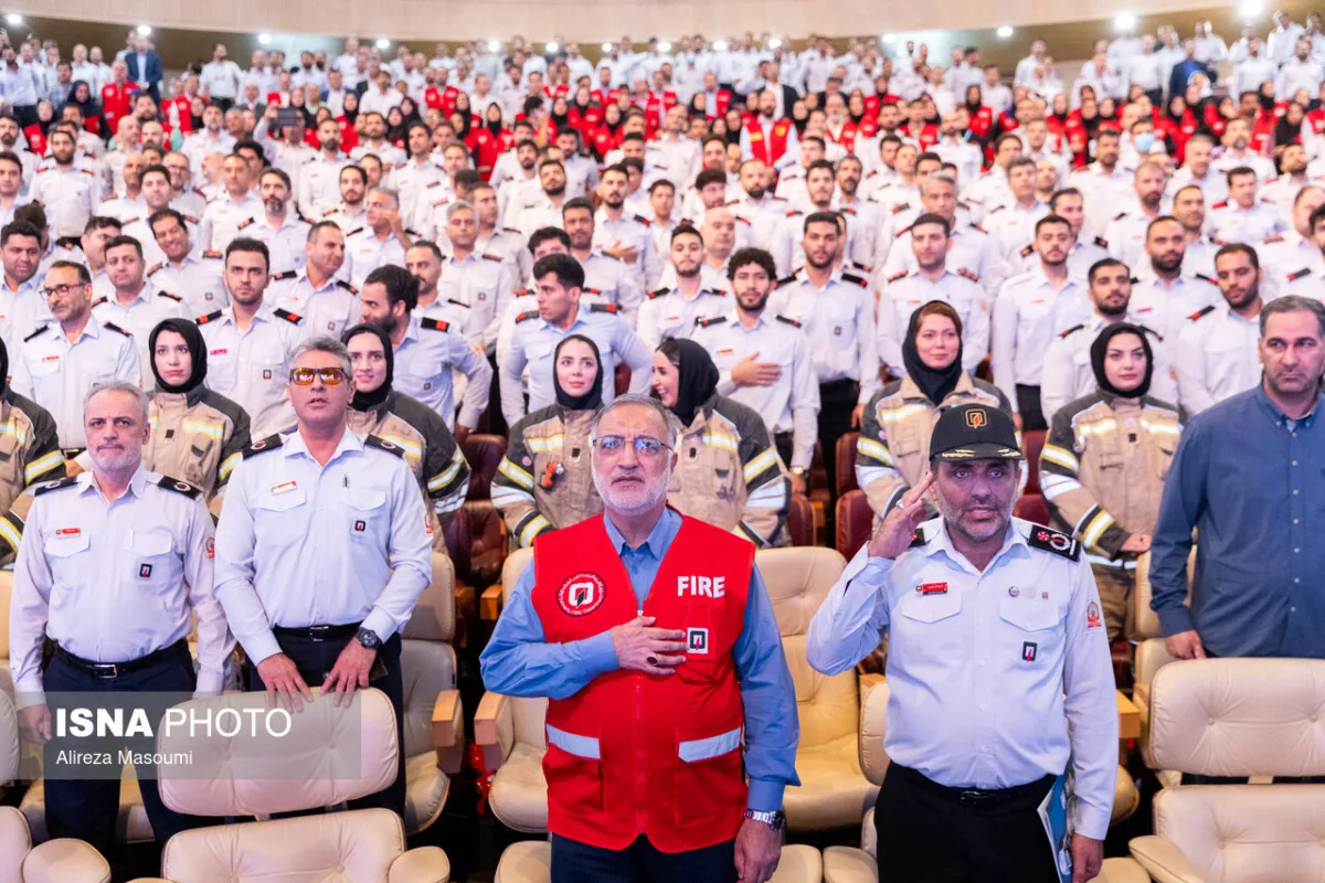 علیرضا زاکانی، شهردارتهران در مراسم بزرگداشت روز آتش نشان