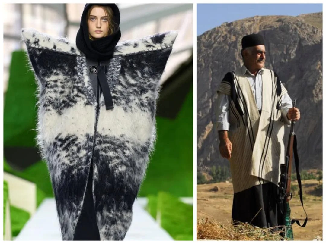 پوشش سنتی شولای چوپانان با طراحی مدرن در نمایش مد پاریس