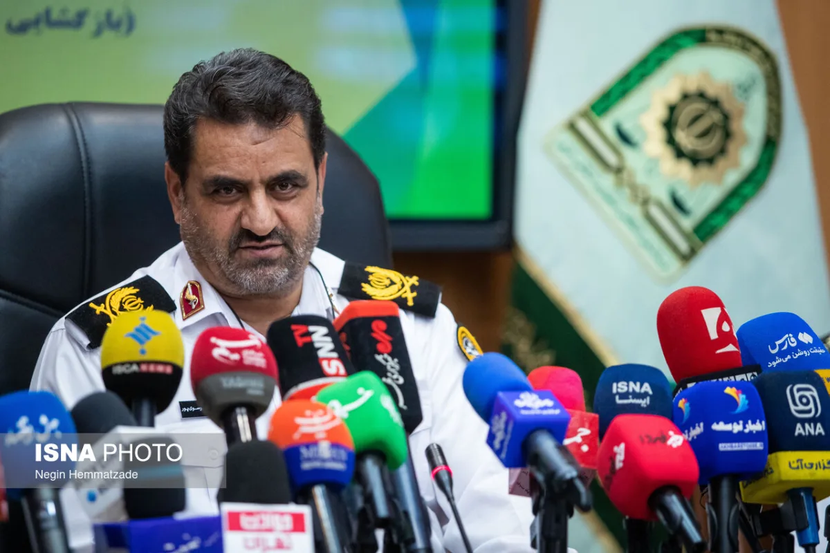 سردار ابوالفضل موسوی پور، رئیس پلیس راهور تهران در نشست خبری