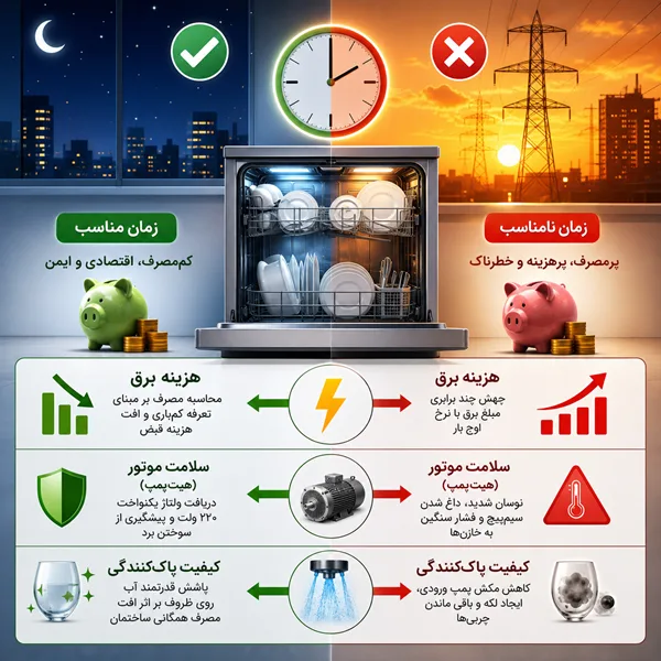 دلایل اهمیت تنظیم ساعت شستوشوی ظروف دلایل اهمیت تنظیم ساعت شستوشوی ظروف