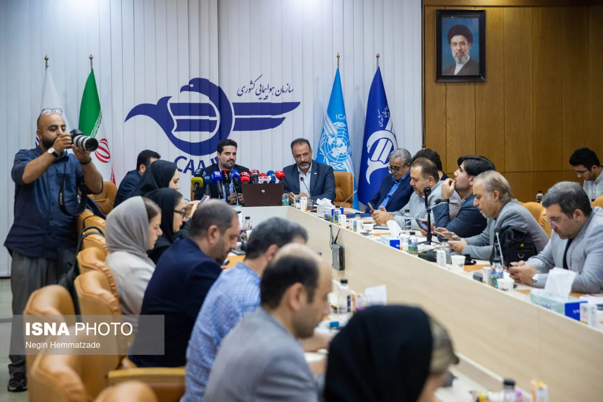 نشست خبری ابوذر شیرودی، رئیس سازمان هواپیمایی کشور