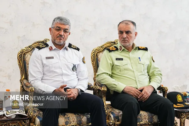 دیدار فرمانده و اعضای ستاد فرماندهی انتظامی کشور با رئیس مجلس