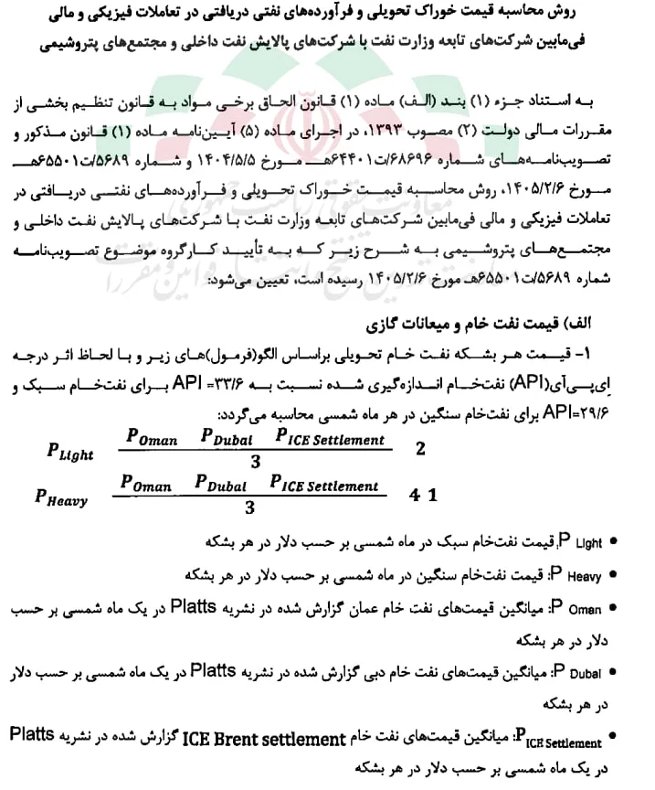 نرخ جدید خوراک پالایشگاهها و قیمت فرآوردههای نفتی اعلام شد/ همه چیز به شرایط قبل برگشت