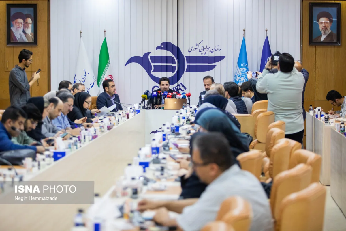 نشست خبری ابوذر شیرودی، رئیس سازمان هواپیمایی کشور