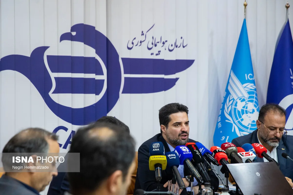 نشست خبری ابوذر شیرودی، رئیس سازمان هواپیمایی کشور