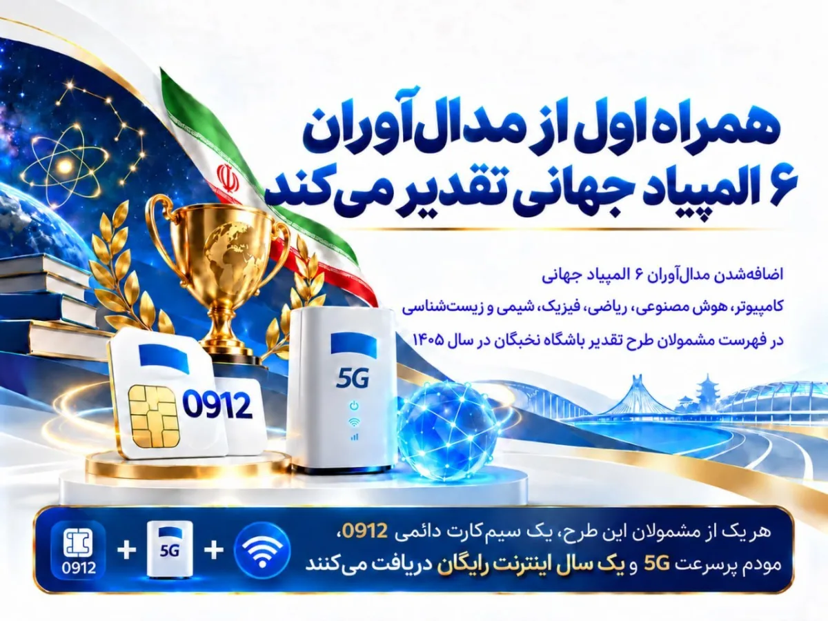 همراه اول از مدالآوران ۶ المپیاد جهانی تقدیر میکند