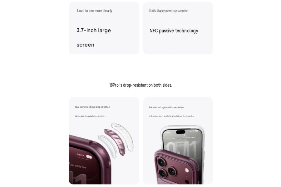 قاب یوگرین با نمایشگر E-Ink
